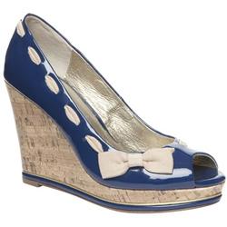 Moda In Pelle Female Gabriella Blue Patent in Blue