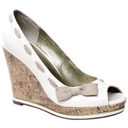 Moda In Pelle Female Gabriella White Patent in White