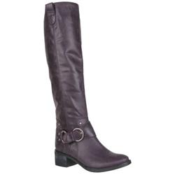 Female Hale Purple Leather Casual in Purple