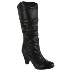 Female Hanover Black Leather Casual in Black