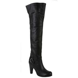 Moda In Pelle Female Hervey Black Leather Leather Upper Leather Lining Leather Lining Calf/Knee in Black
