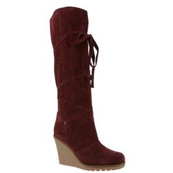 Moda In Pelle Female Ilah Burgundy Suede Casual in Burgundy
