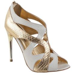 Moda In Pelle Female Lantra Beige Leather Evening in Beige