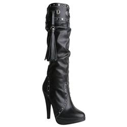 Moda In Pelle Female Rocx Black Leather ?40 plus in Black