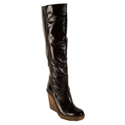 Moda In Pelle Female Sunkiss Black Patent Leather Patent Upper Fabric Lining Fabric Lining Calf/Knee in Black