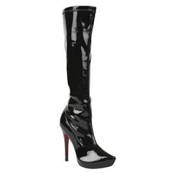 Moda In Pelle Female Ultraview Black Patent Leather Patent Upper Fabric Lining Fabric Lining Calf/Knee in Black
