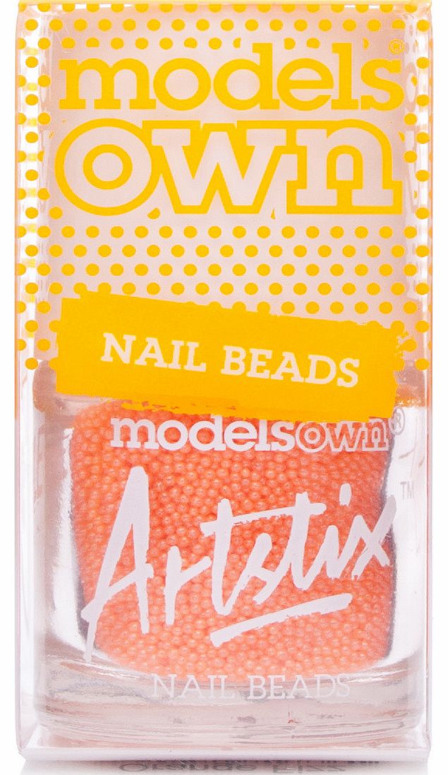 Models Own Artstix Nail Beads Neon Orange
