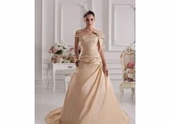 Modern Elegant Off-The-Shoulder Taffeta Chapel