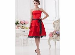 Modern Elegant Strapless Satin Tulle