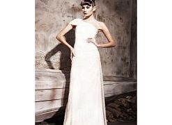 Modern One Shoulder Sleeveless Sequins Wedding