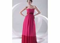 Modern Strapless Bridesmaids Wedding Party Red