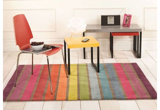 Modern Style Rugs Illusion Candy Multi 160cm x 220cm Made From Wool Modern Design Home Floor Rug