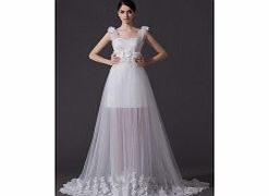 Modern Unique Elegant Satin Tulle Wedding