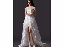 Modern Unique Satin Tulle Wedding Dresses Ivory