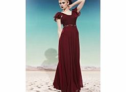 Modern V-neck Short Sleeve Stretch satin Evening