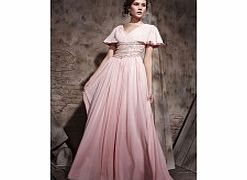 Modern V-neck Sleeveless Chiffon Evening Dresses