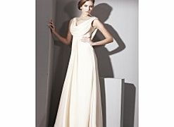 Modern V-neck Sleeveless Satin Wedding Dresses -
