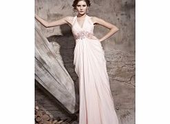 Modern V-neck Sleeveless Tencel Wedding Dresses