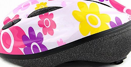 Kids Outdoor Ultralight Multi-Sport Bike Helmet with EPS Foam Padded ( Pink Flower )
