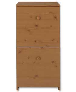 2 Drawer Filing Cabinet - Pine Effect