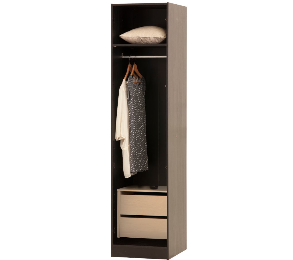 MODULAR Bedroom Black Single Wardrobe with