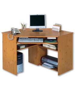 Corner Desk - Pine Effect
