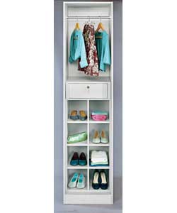 modular Single Wardrobe, with Storage Cube, Trinket Drawer