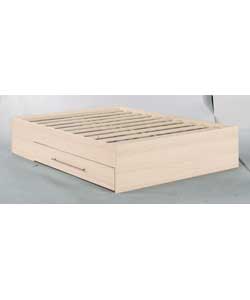 modular Storage Maple Double Bed Frame Only