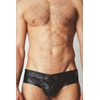 Modus Vivendi Leather Briefs with Zipper