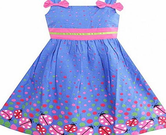 Moin Cute Baby Girls Kid Childrens Infant Tutu Princess Dancewear Sleeveless Skirt Ballet Dress Clothes Dance Party Costume Pure Cotton with Printed Flowers Skirt for Age 2-7 Years Old