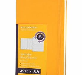 Moleskine 2015 Moleskine Orange Yellow Large Weekly Turntable Notebook 18 Months Hard