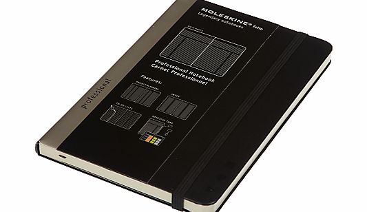 Moleskine Professional Large Notebook, Black