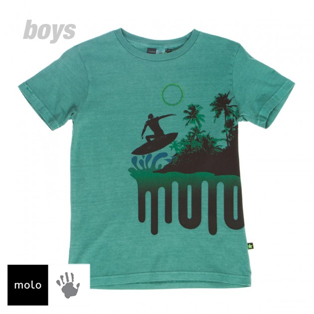 Boys Molo Rob T-Shirt - Light Petrol