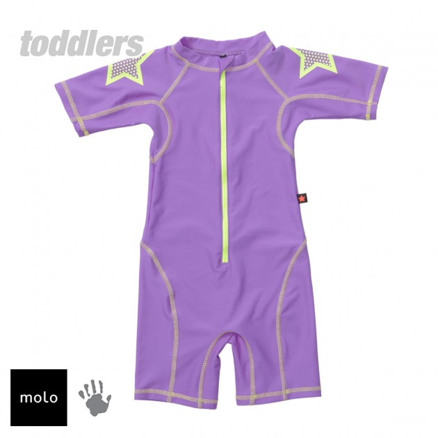 Molo Girls Molo Nike Swimsuit - Violet Pearl