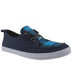 Momentum Male Roger Creeper Fabric Upper Fashion Trainers in Blue