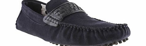 Navy Saddle Driver Shoes