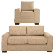 large sofa & armchair, oatmeal