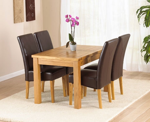 Monaco Oak Extending Dining Table 120-160 cm and