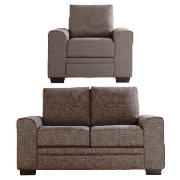 regular sofa & armchair, mocha