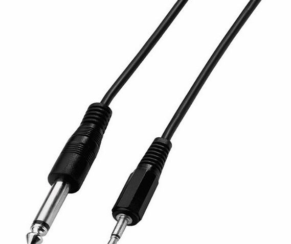 Monacor 2m 3.5mm to 6.3mm Mono Plug Audio Connection Cable