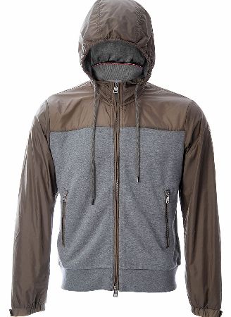 MONCLER Contrast Sleeve Hooded Top
