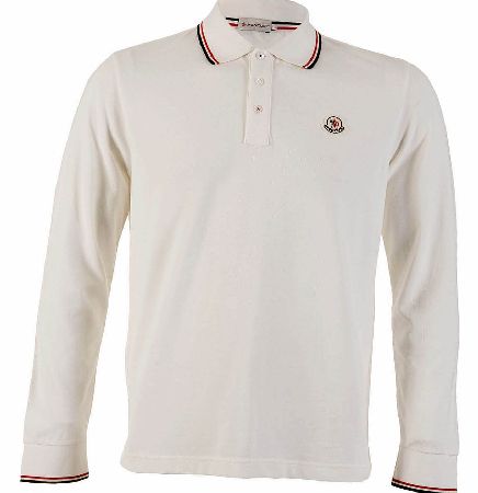 MONCLER Long Sleeved Stripe Polo