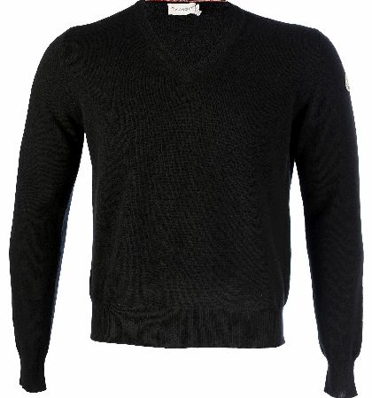 MONCLER Maglione V-Neck Jumper Black