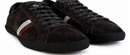 MONCLER Monaco Dark Brown Suede Tricolour Lace