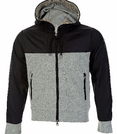 MONCLER Nylon Front Upper Hooded Top Black