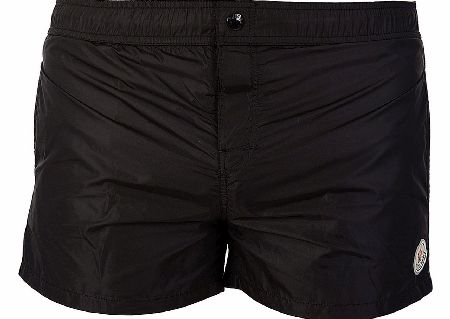 MONCLER Side Stripe Swim Shorts Black