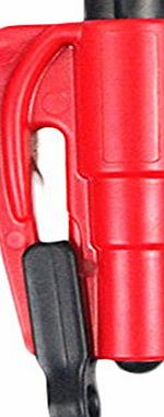 MONDAYNOON Mini Car Emergency Escape Rescue Tool Multi-function Car Safety Hammer Auto Glass Breaker (Red)