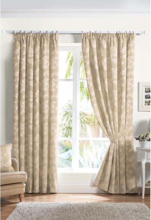 Monet Natural Lined Curtains