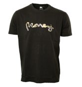 Money Black T-Shirt with Printed Logo