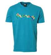 Money Blue T-Shirt with Coloured Logo